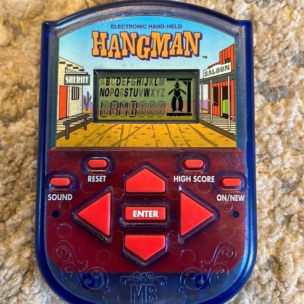 1995 Vintage Hangman Handheld Electronic Game Milton Bradley Hand‎ Held TESTED!